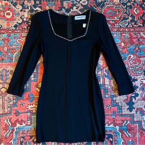 Vintage Sonia Rykiel rhinestone cocktail mini dress, size 38 Small/Medium